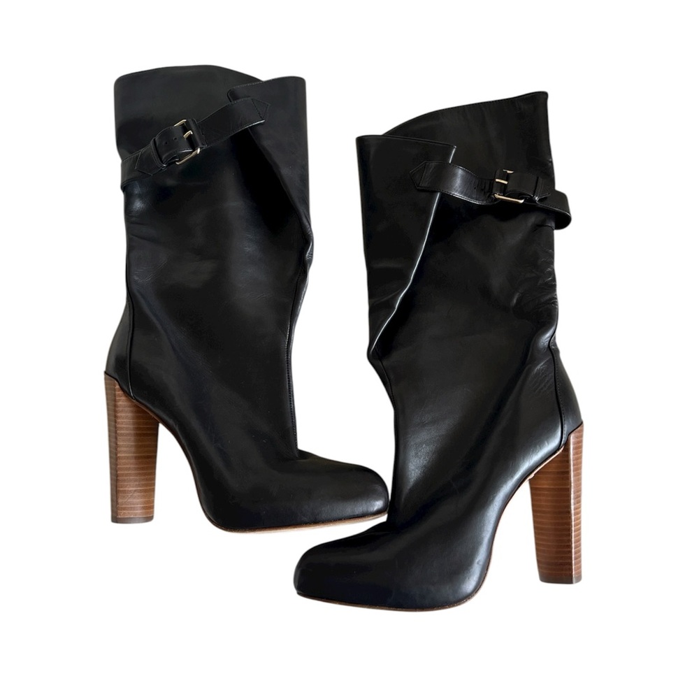 Boutique 9 Black Leather Heeled Boots
